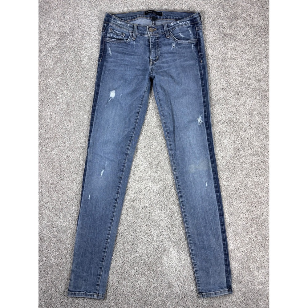 Flying Monkey Platinum Jeans Womens Size 27 Distressed Skinny‎ Leg Striped Ankle